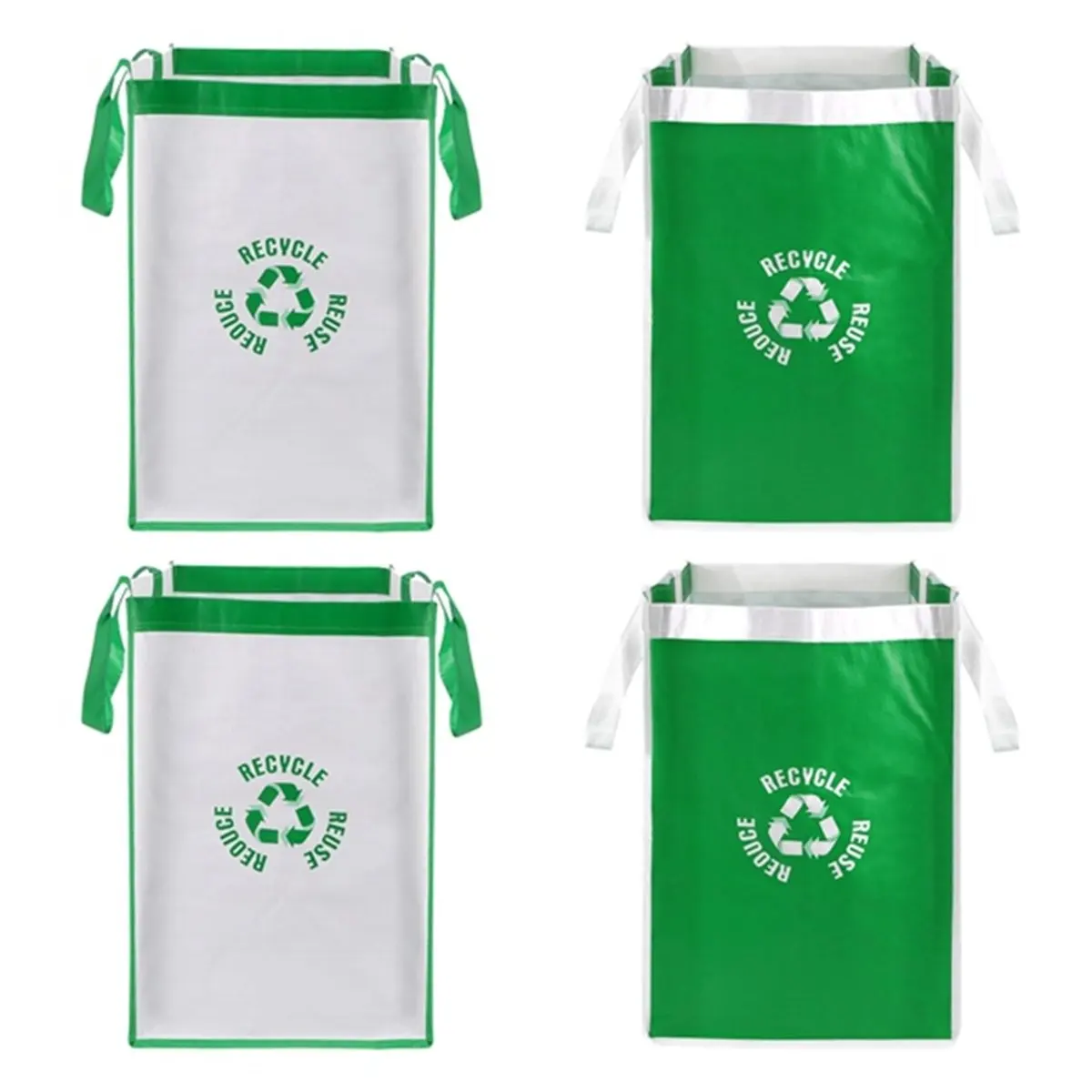 A60P 4PCS Recycle Waste Bin Bags for Kitchen Home Trash Sorting Bins Organizer Waterproof Baskets Compartment Container