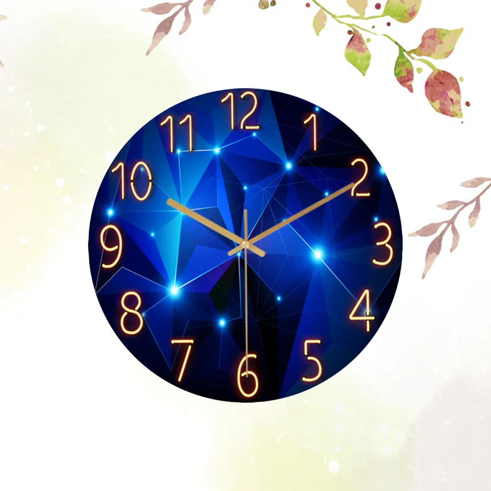 Decorative Glass Wall Clock 30 Inch Theme Silent Quartz Movement Modern Clock for Home Bar Hotel Garden Decor