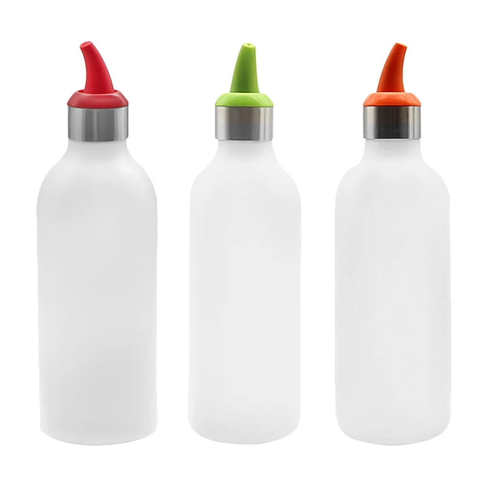 3 Pcs Seasoning Jar Oyster Sauce Bottle Soy Salad Dressing Squeeze Bottles Storage Dispensers Food Ketchup Condiment