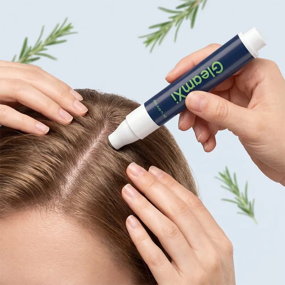 25ml Portable Massage Scalp Recovery Serum Hair Strength Serum Roll-On Nourish Hair Roots Rosemary Oil Scalp Roll-On Ball Pen
