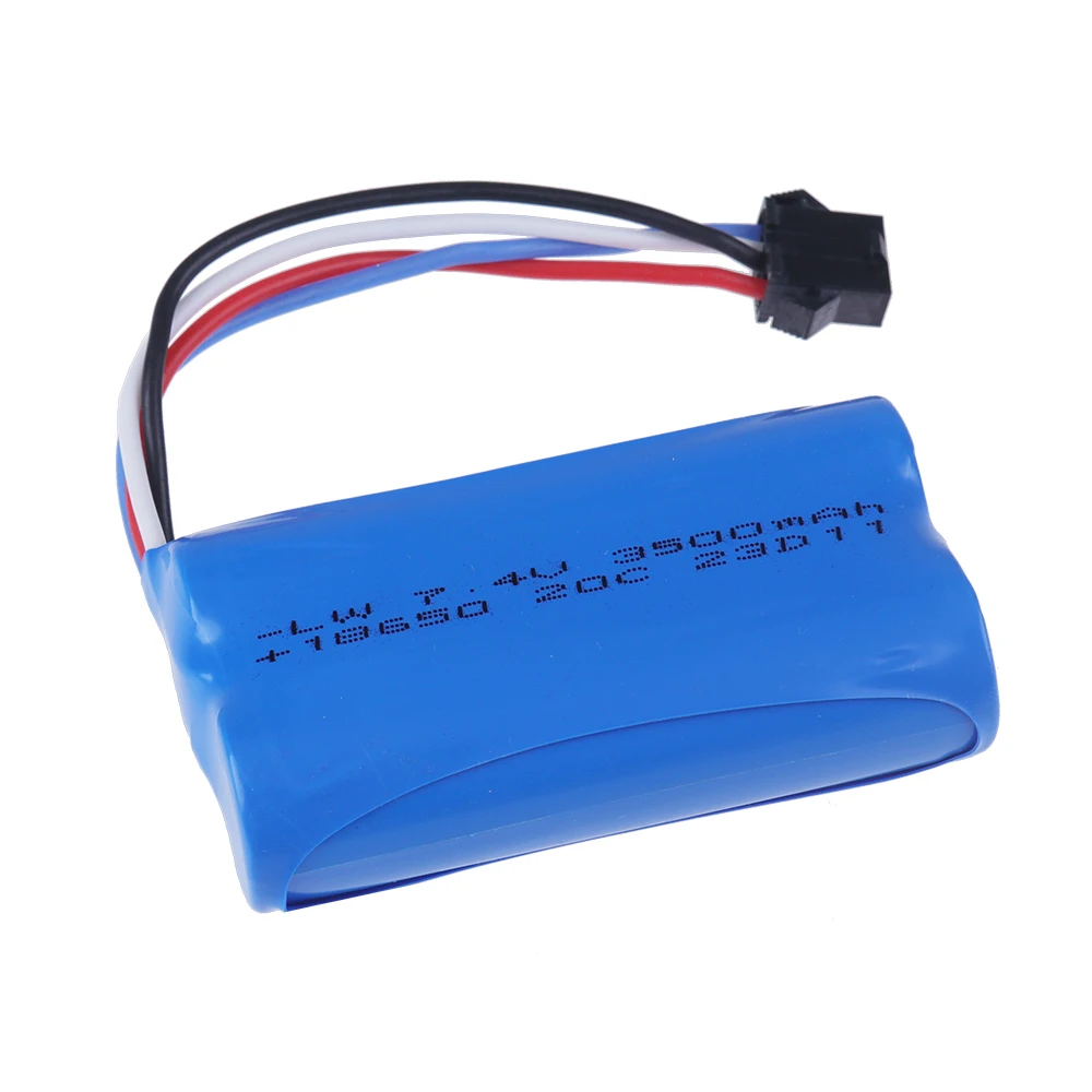 Sm4pプラグとUSB充電器を備えたリチウムイオンバッテリー,18650, 7.4v,3500mah,udi007,udi001,udi002,udi902,hj806,960, 961, 962,,rcボート