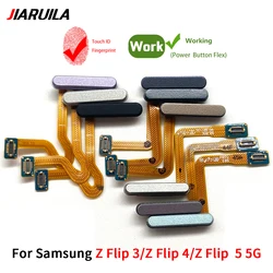 New For Samsung Z Flip 3 4 5 5G F711 F721 F731 Fingerprint Sensor Home Return Key Menu Button Flex Ribbon Cable