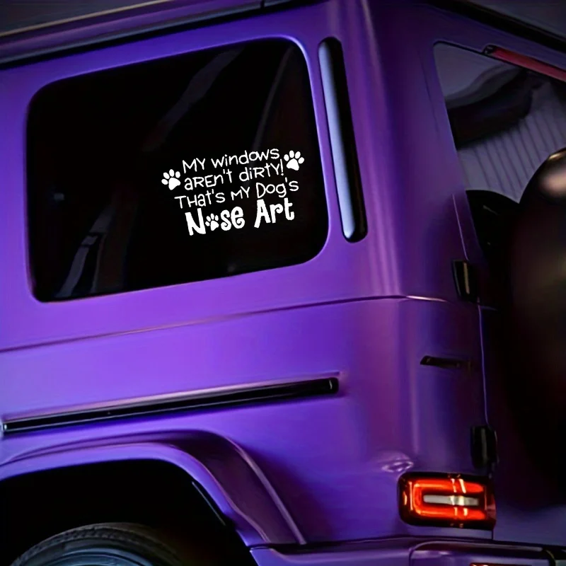 

Humorous White Slogan Car Stickers, Perfect for Laptops, Mugs, Cellphones, and Vehicles My Dog's Nose Art "Vinyl Decals