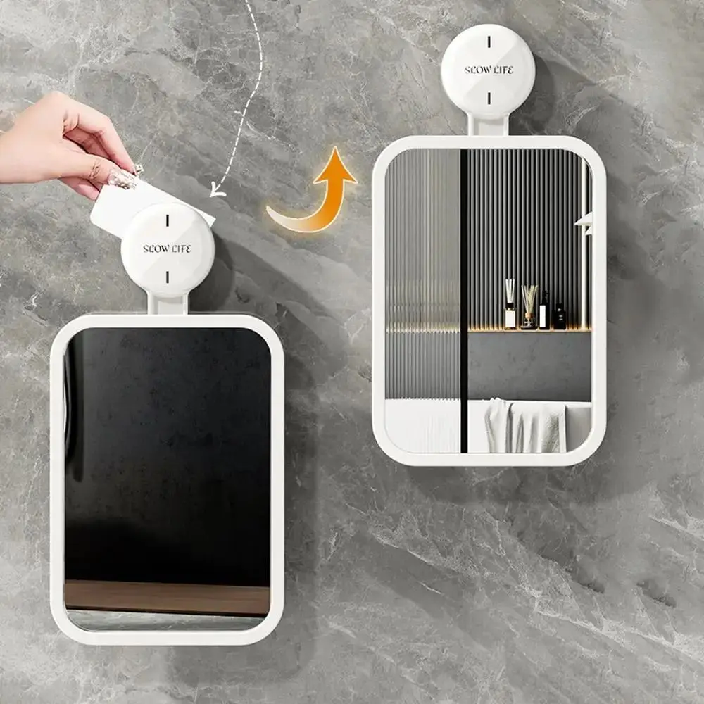 Anti-Beschlag-Duschspiegel mit Saugnapf, robuster, starker Saugnapf, hängender Kosmetikspiegel, einfach zu installieren, klarer Bild, Kosmetikspiegel