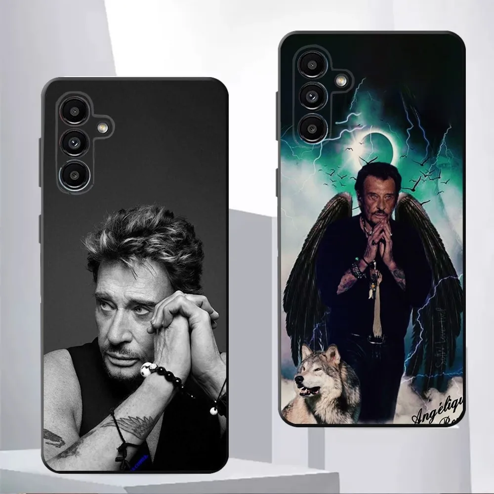 J-Johnny Hallyday Singer  Phone Case For Samsung Galaxy A13,21s,22,31,32,52,53,71,80,91 Black Soft Cover