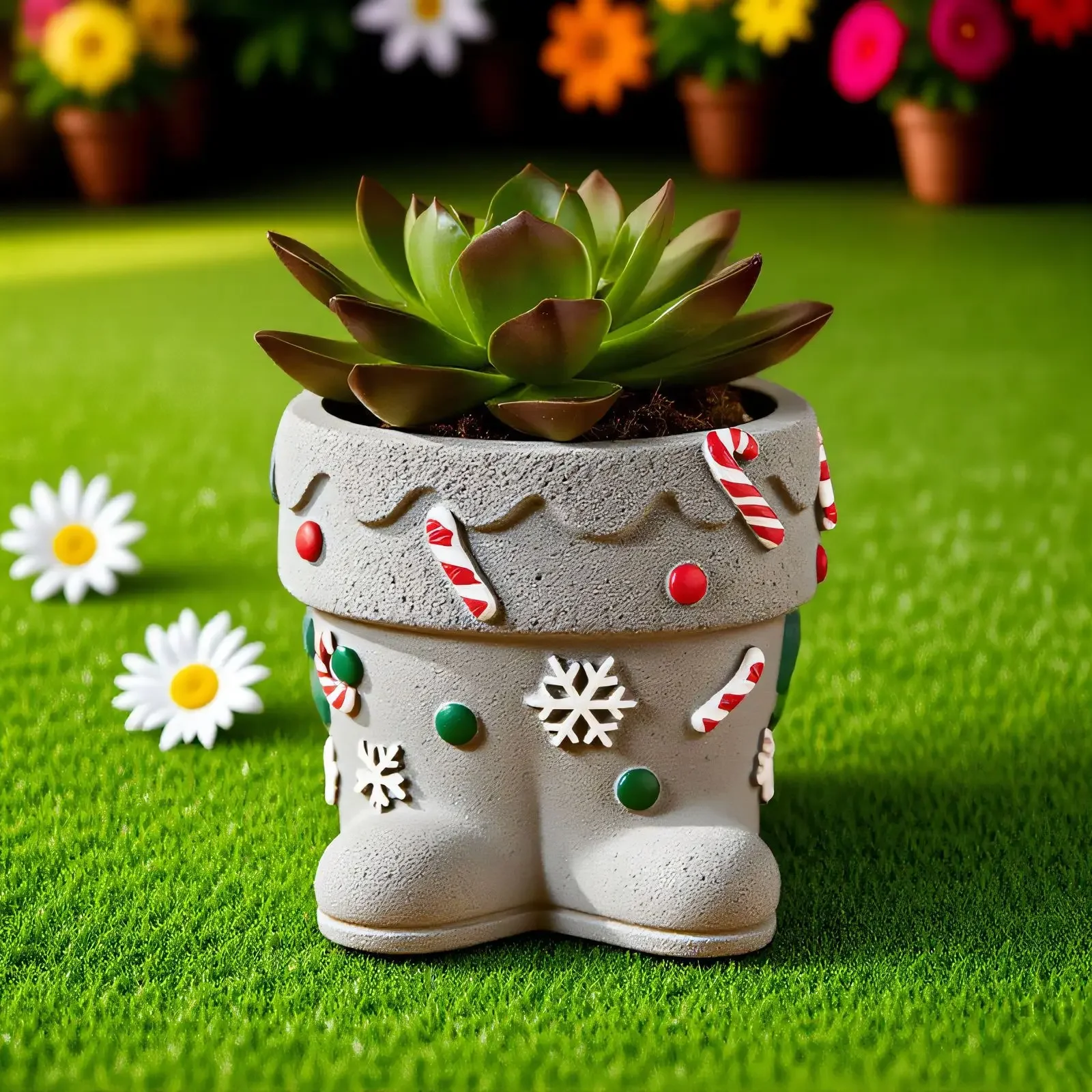 

VERIDIAN Christmas Boots Silicone Molds Diy Scented Candle Cup Storage Resin Mold Flower Pot Plaster Cup Home Decoration