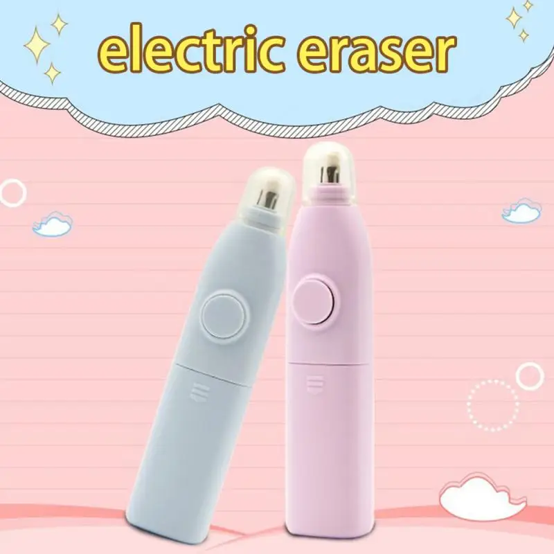 Penghapus otomatis nyaman baterai tahan lama mudah digunakan efisiensi tinggi Motor penghapus kartun tekstur lembut alat tulis sekolah