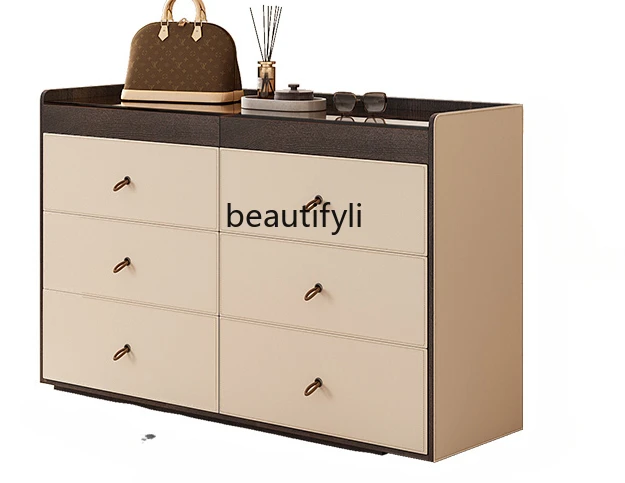 

Italian style solid wood chest of drawers simple light luxury bedroom master bedroom island cabinet jewelry storage cabinet