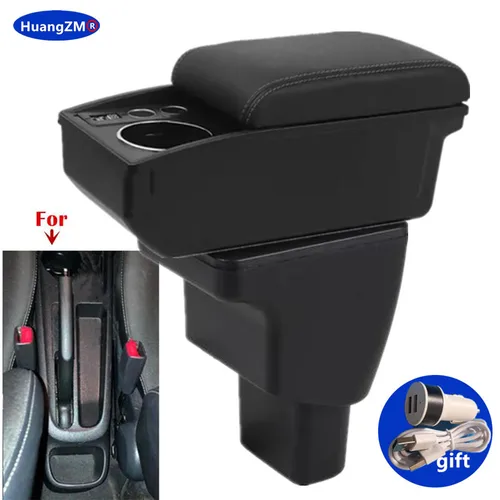 Para Hyundai I10 caja de reposabrazos para Hyundai I10 reposabrazos de coche caja de almacenamiento Central de doble capa accesorios de reequipamiento dedicados para coche