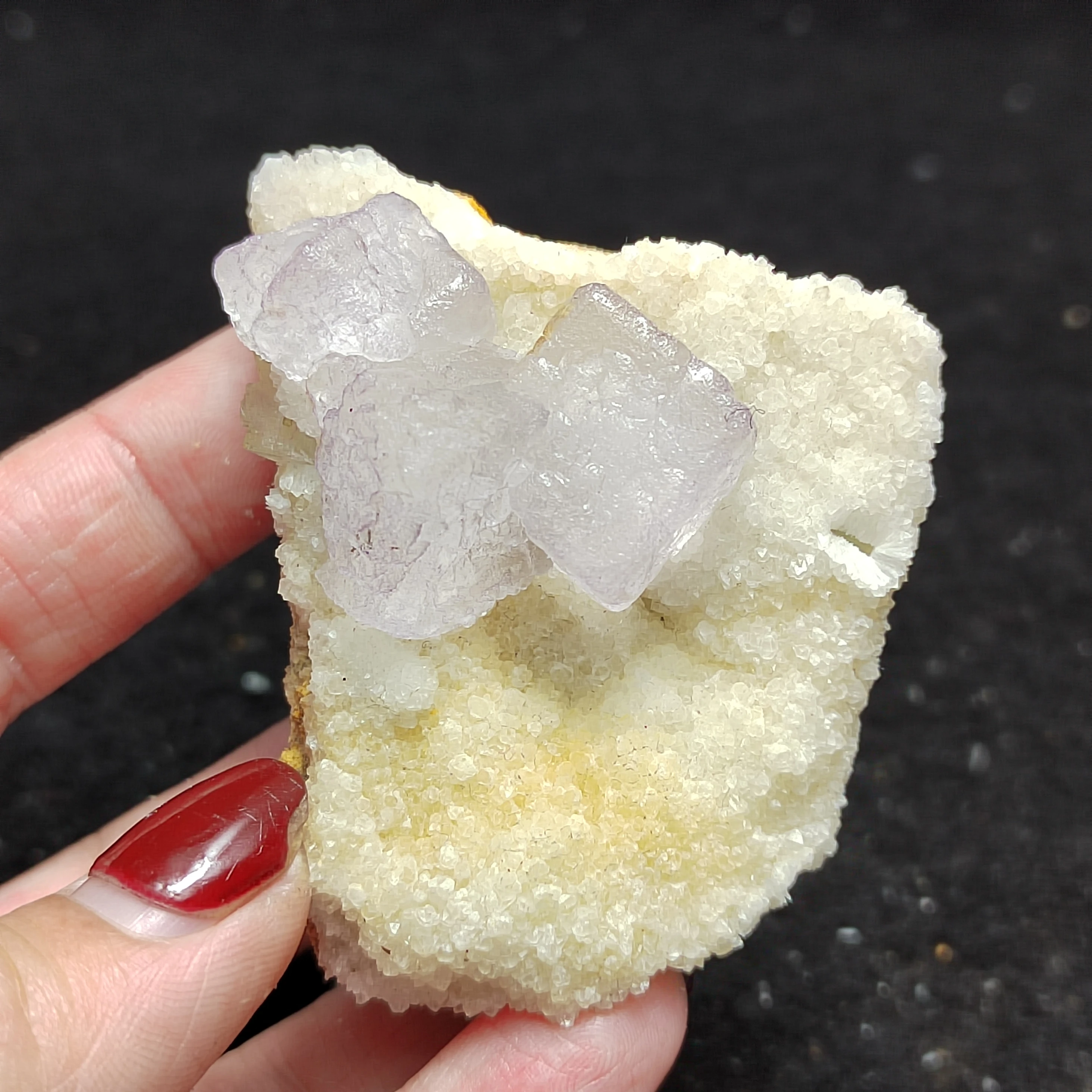 

78.5gRare natural purple edge fluorite and quartz cluster mineral specimens and decorative quartz gemstones