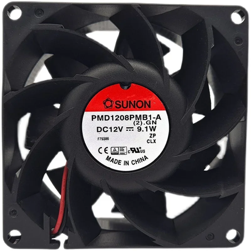 

PMD1208PMB1-A (2).GN 8038 12V 9.1w 5700rpm new built quasi cooling fan 80*80*38mm