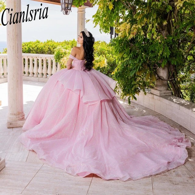 Pink Ball Gown Quinceanera Dress 2023 Sweet 15 16 Years Old Birthday Party Wear Sweetheart Off Shoulder Princess Long Girls Gala AliExpress