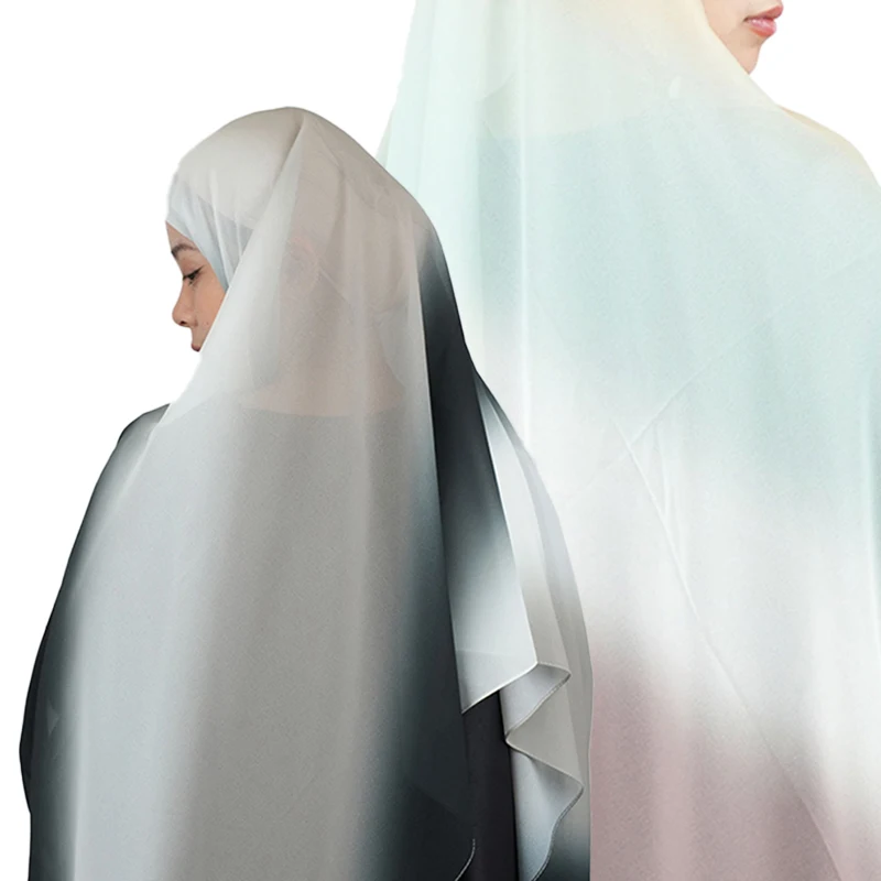 

Watercolor Muslim Chiffon Hijab Scarf Women Long Solid Color Head Wrap For Women Hijabs Scarves Ladies Muslim Veil Jersey Hijabs