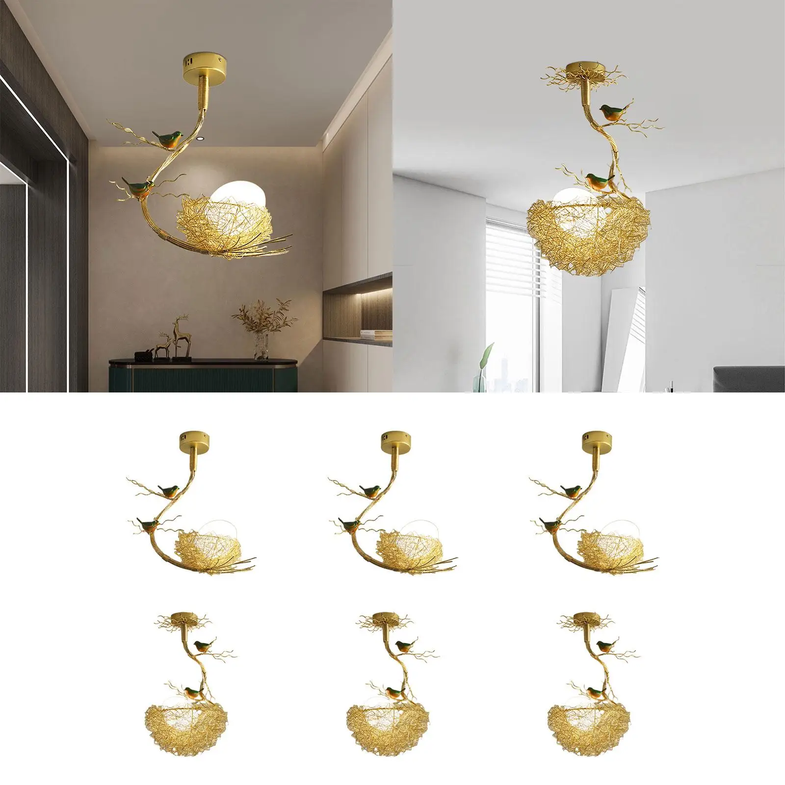 Bird Nest Chandelier Light Pendant Light Elegant LED Pendant Light Ceiling Lamp