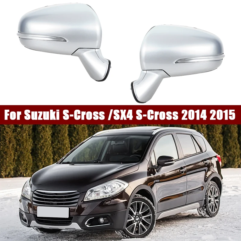 Car Accessories For Suzuki S-Cross /SX4 S-Cross 2014 2015 Auto Outside Door Rearview Mirror Assemblys 6/8PIN