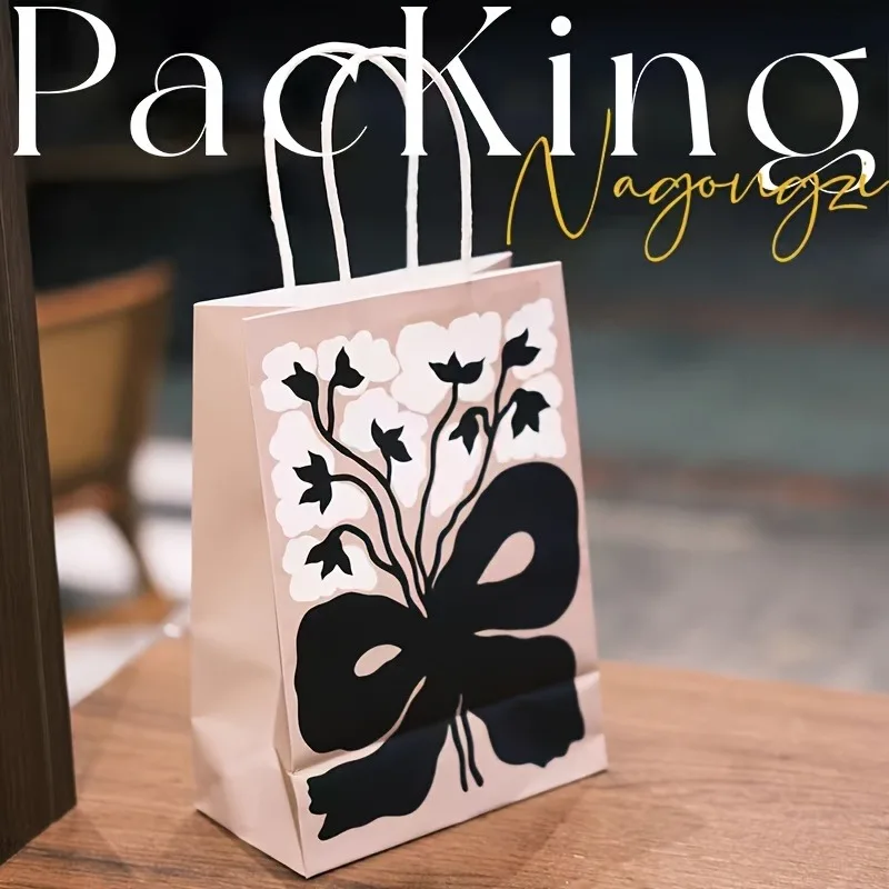 50-bolsas-de-papel-con-lazo-negro-elegante-personalizadas-bolsas-de-regalo-bolsas-de-compras-entrega-rapida