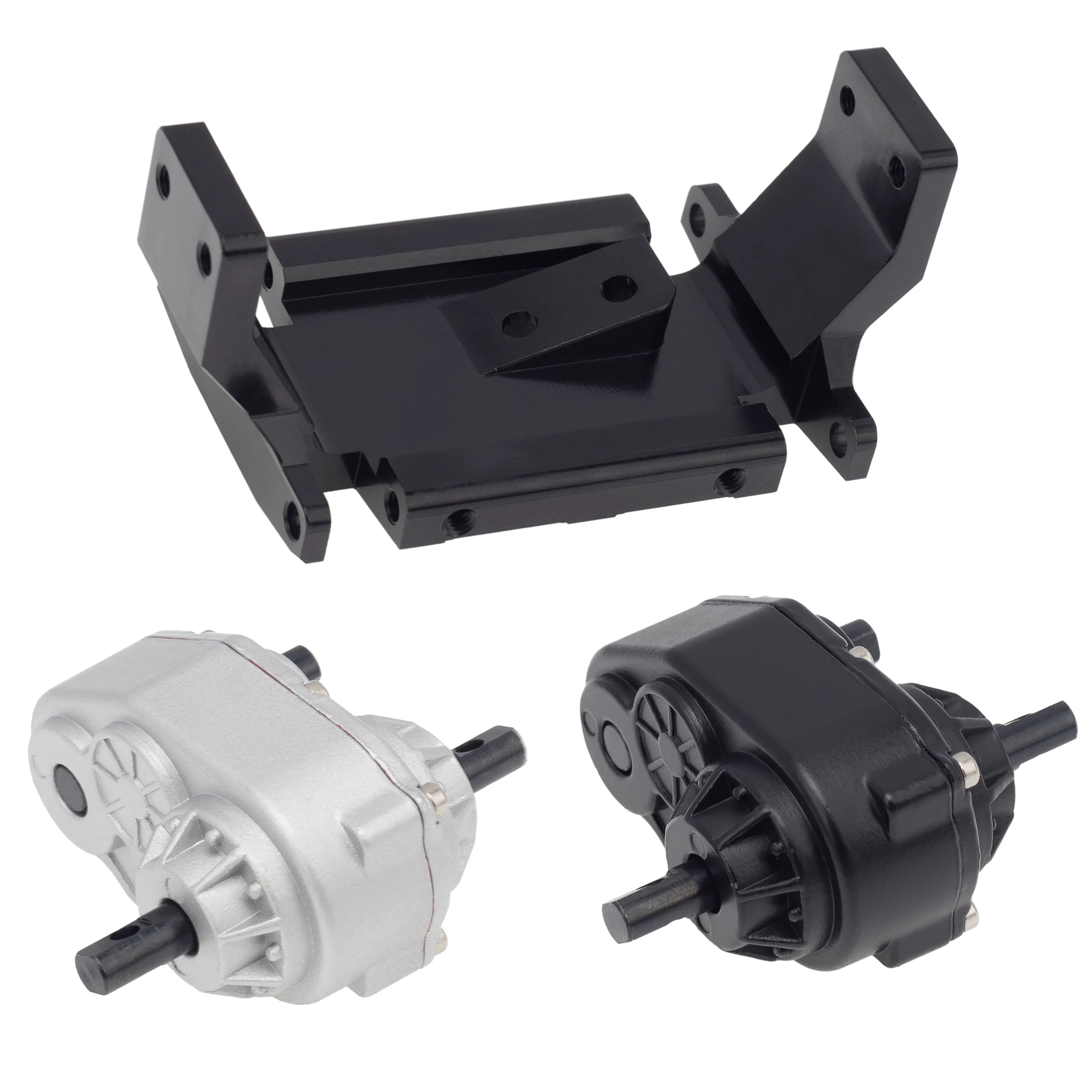 

Meus Racing Metal Transfer Case Gearbox with 72mm Mount for 1/10 Axial SCX10 D90 D110 TF2 RC Crawler Parts