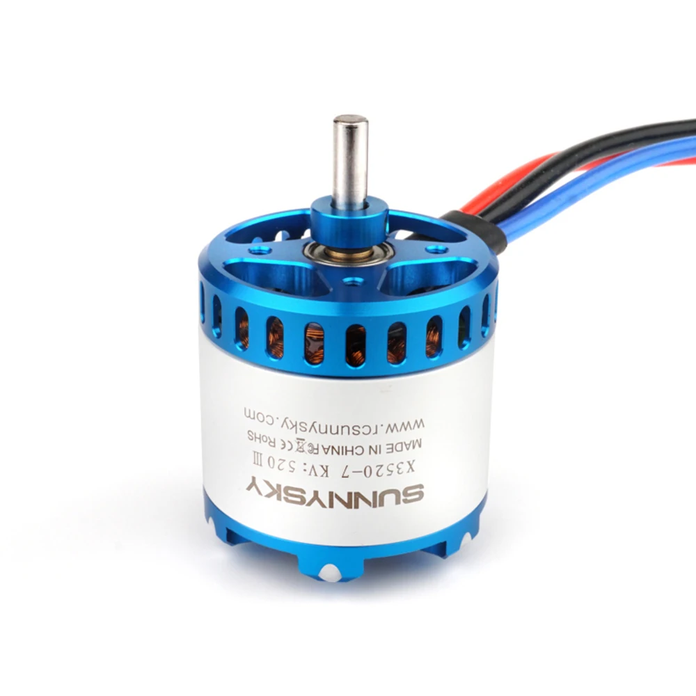 SUNNYSKY X3520-III FPV Brushless Motor 560KV(6S) 780KV(3-4S) for RC Airplane Fixed Wing 1395W-2000W High Power 12-14 Inch Prop