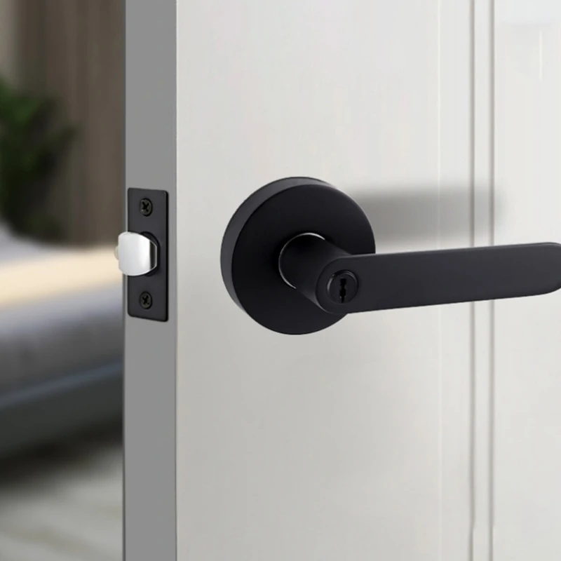 

Bedroom Bathroom Door Lock Heavy Duty Door Handle Lock with Door Stoppers and Hinges Universals Door Knob Hardware