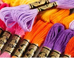 oneroom 100% Pure Cotton French DMC Floss Cross Stitch Floss Thread Yarn 8.7Yard/pcs france