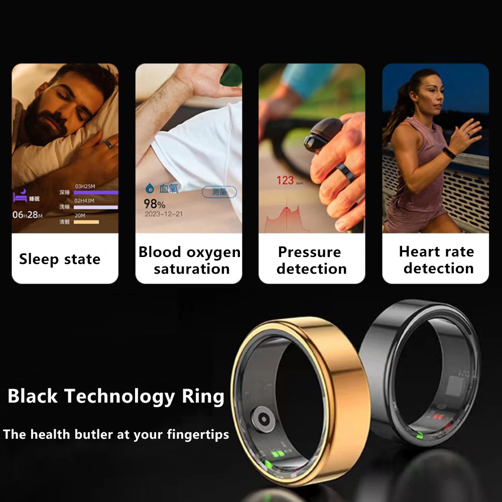 Xiaomi Smart Ring Bluetooth Health Monitoring Oxygen Sleep Heart Rate Multi-sport Modes Waterproof IP68&5ATM Men Women Ring