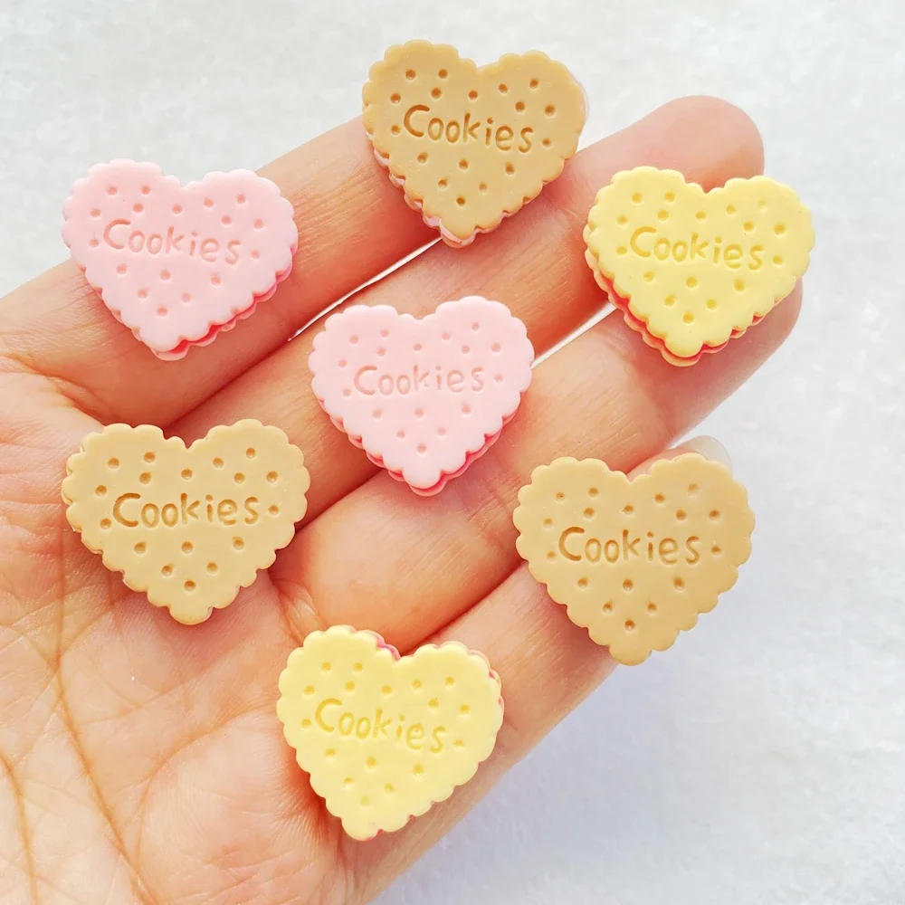 10 Uds. De galletas bonitas de dibujos animados, resina con parte posterior plana, álbum de recortes, joyería artesanal, accesorios de decoración