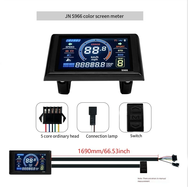 Lithium Battery Modification Accessories Parts S966 Color Screen Instrument 17A 3-Mode Sine Wave Controller Set