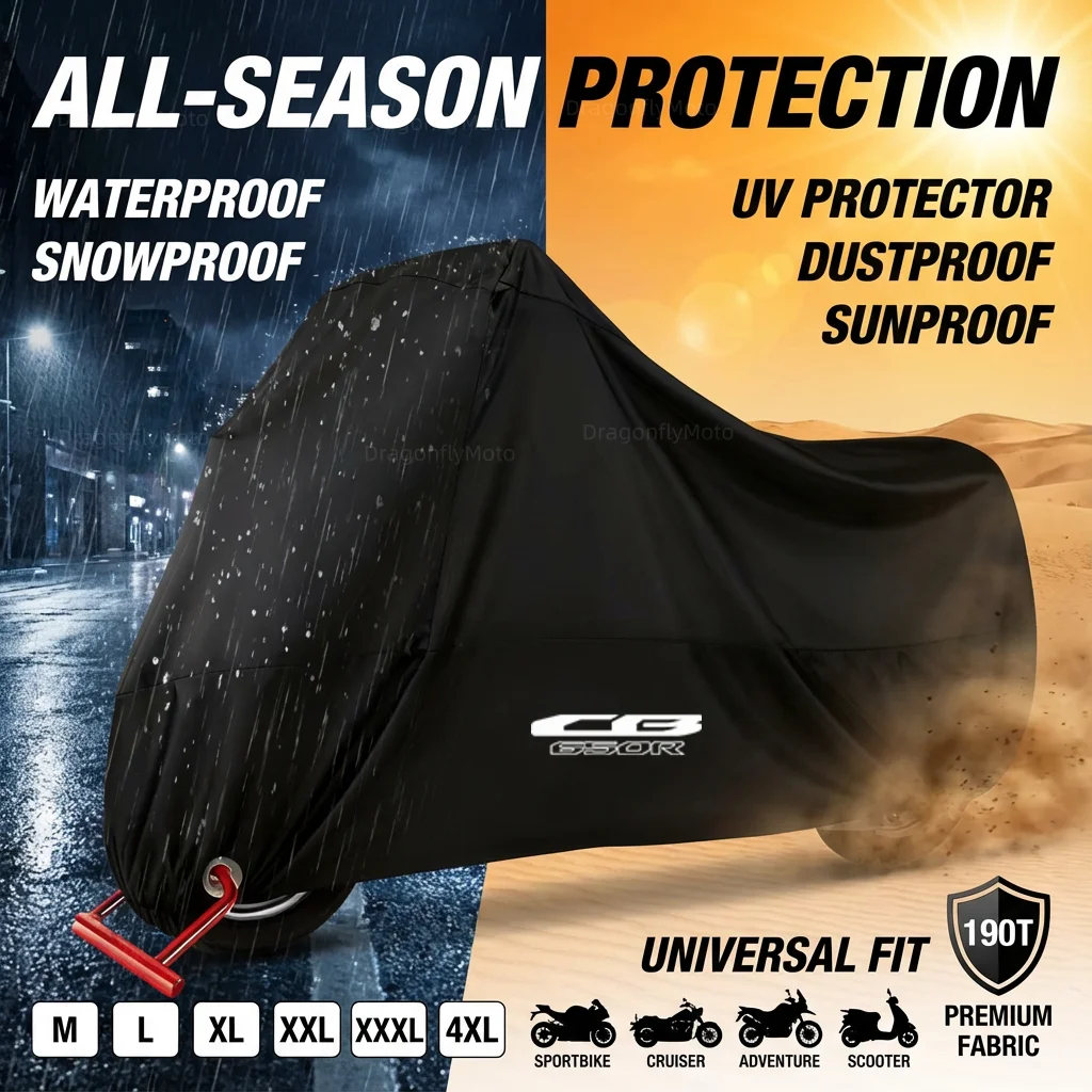 

For HONDA CBR650R CBR 650R 2018 2019 190T Waterproof Motorcycle Covers Motors Dust Rain Snow UV Protector Cover Indoor Outdoor