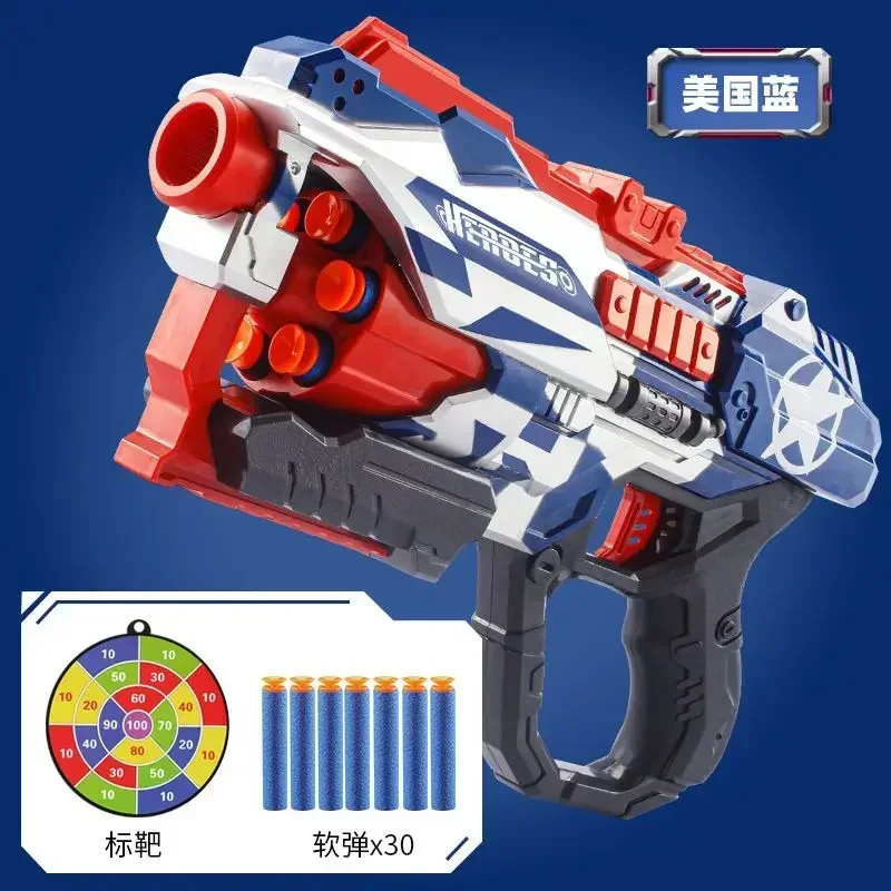 

Kids Soft Bullets Guns Toy For Boy Adult Manual Foam Bullet Pistol EVA Foam Darts Gun Toys Weapon Children Outdoor Shooting Game