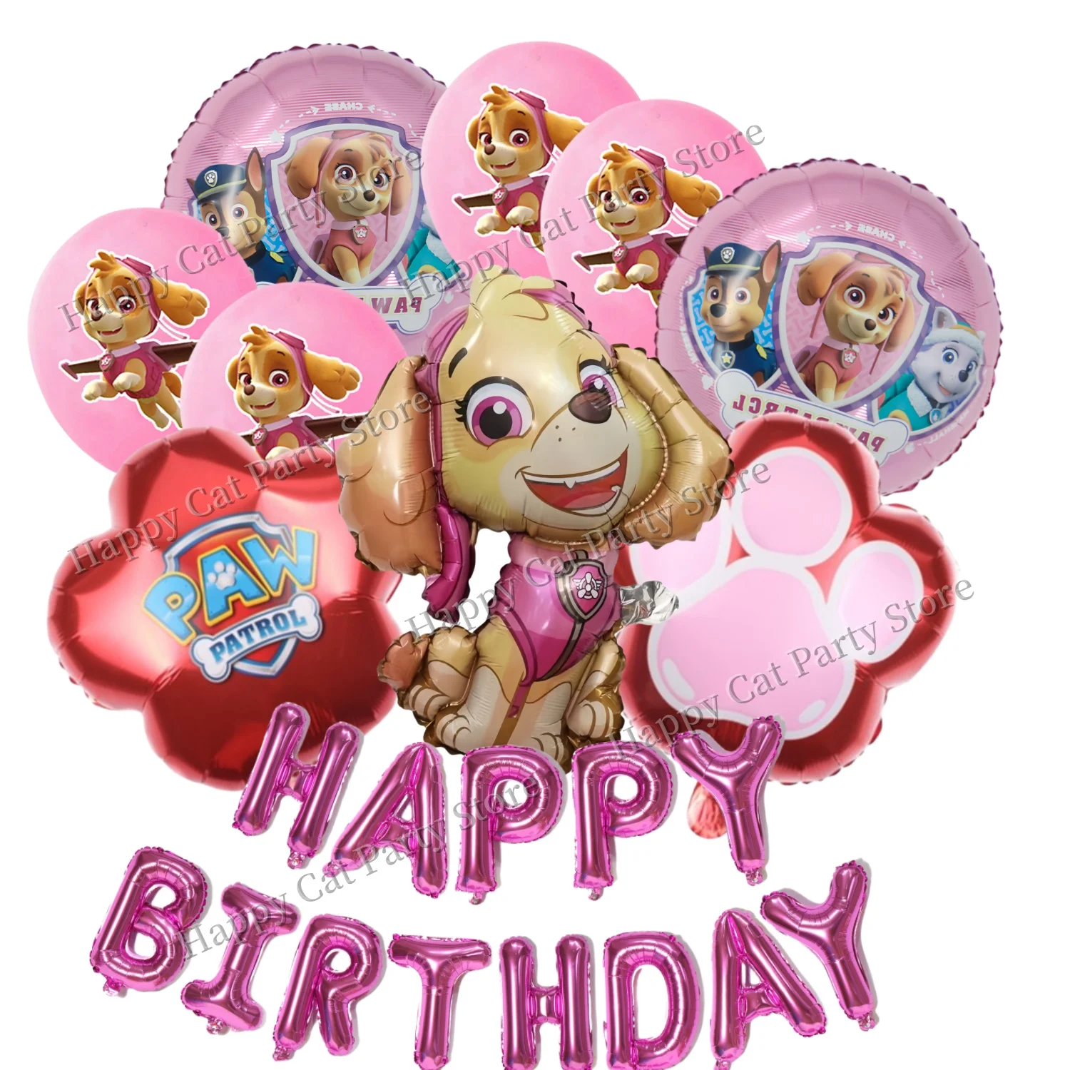 PAW Patrol Balloon Set Happy Birthday Banner Party Decor Skye Latex Balloon Foil Balloon Baby Shower Girls Favors Gift Supplies