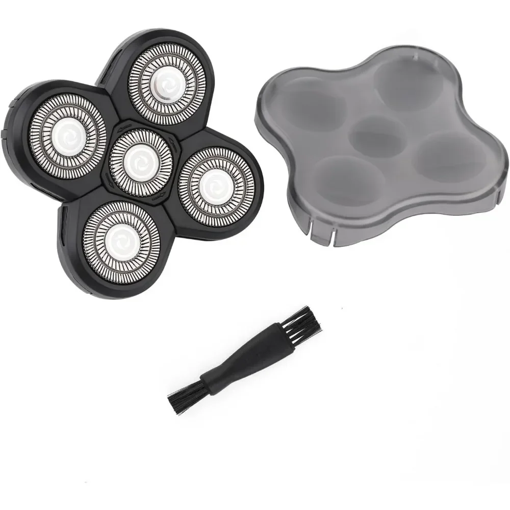 Electric Shaver Replacement Shaver Head 5D Independently 5 Cutter Floating Head Waterproof Stainless Steel Razor Blades