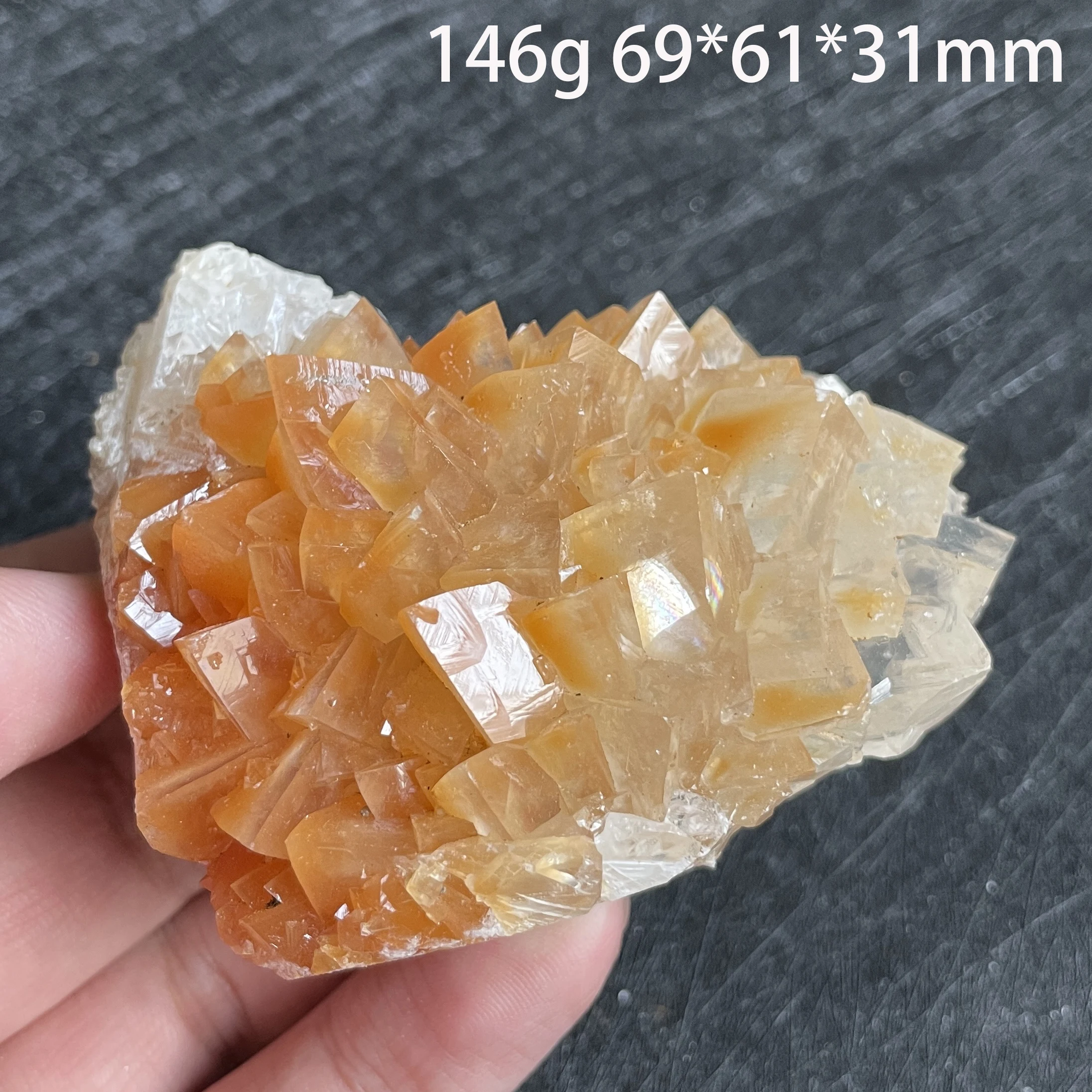 Natural Stone Yellow Calcite Crystal Cluster Mineral Raw Quartz Rock Specimen Decoration Rough Healing Gift