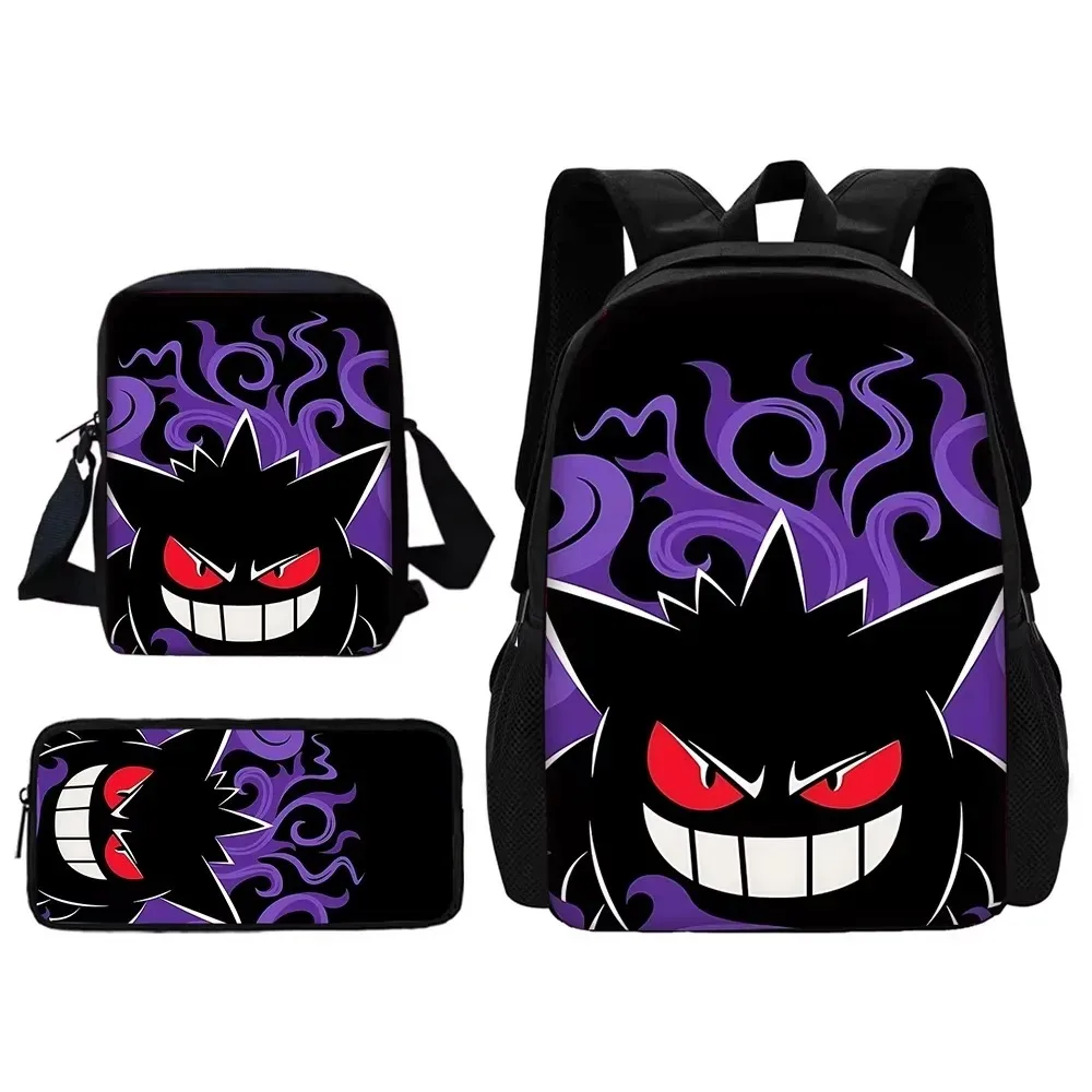 Mochila escolar para niños, bonita mochila G-Gengar con bolsas para el almuerzo, bolsas para lápices, mochilas escolares para niños y niñas, el mejor regalo