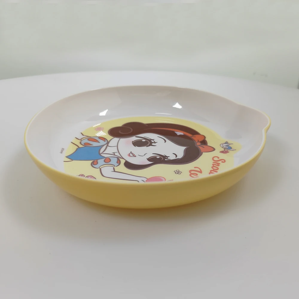 1pc Disney Cartoon Princess Series Snow White Cinderella Aurora Princess Anna and Elsa Mermaid Rapunzel special-shaped Plate