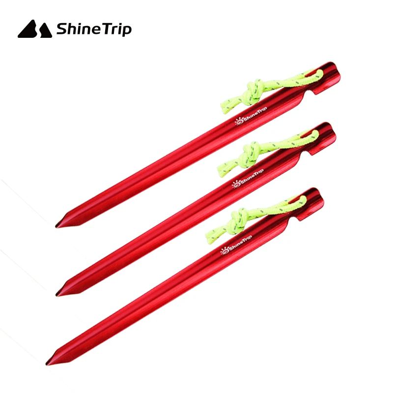 10pcs/lot 15cm Aluminum alloy Tent Pegs with Rope Stake Camping Hiking Equipment Outdoor Traveling Tent Accessories