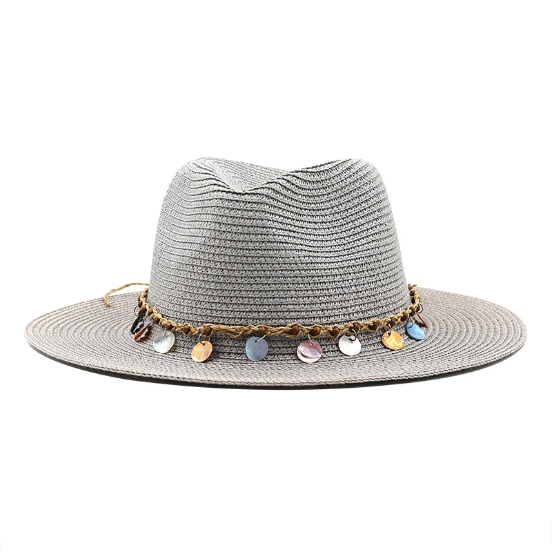 58-60CM Panama Hat Summer Leisure Sun Hats For Women Men Beach Straw Hats Fashion UV Sun Protection Travel Caps Chapeu Feminino