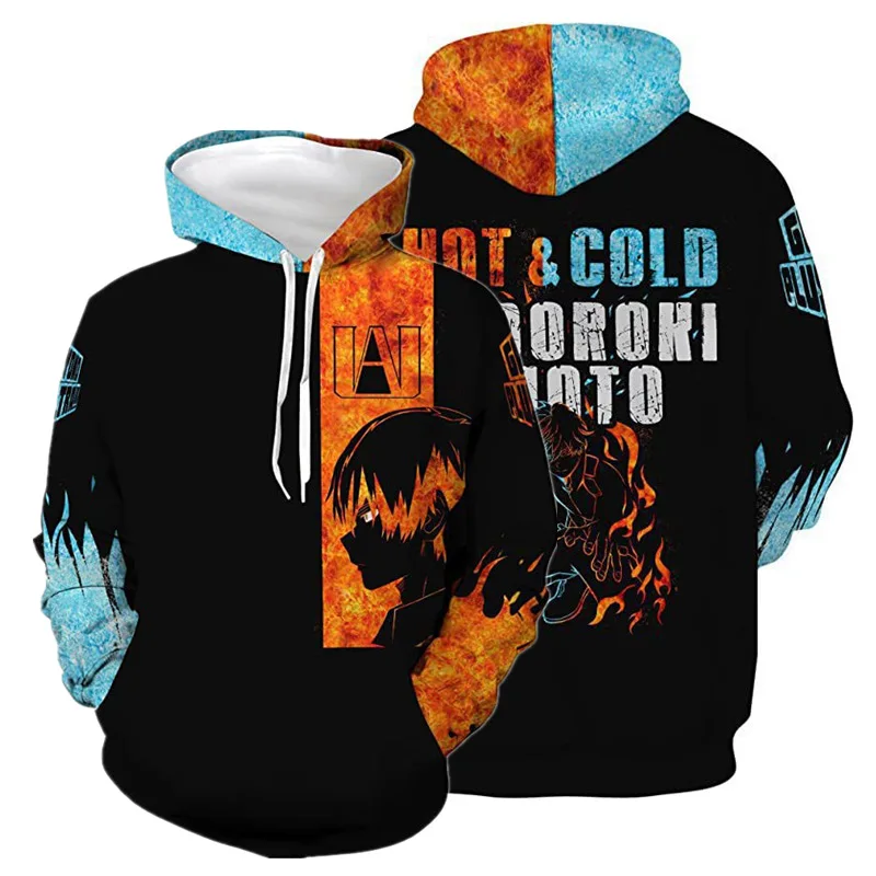 Academia Todoroki Shoto Cosplay Hoodie 3D Sportkleding Jas Geen Hero Polyester Shoto Todoroki Kostuum Unisex Schooluniformen