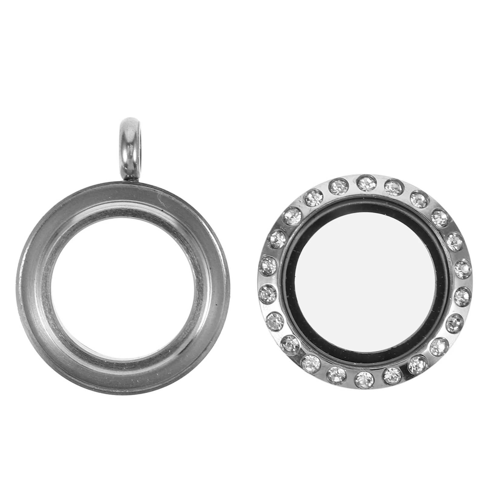 

Stainless Steel Round Floating Locket Pendant Necklace Photo Frame Pendant Birthday Anniversary Gift Locket Necklace