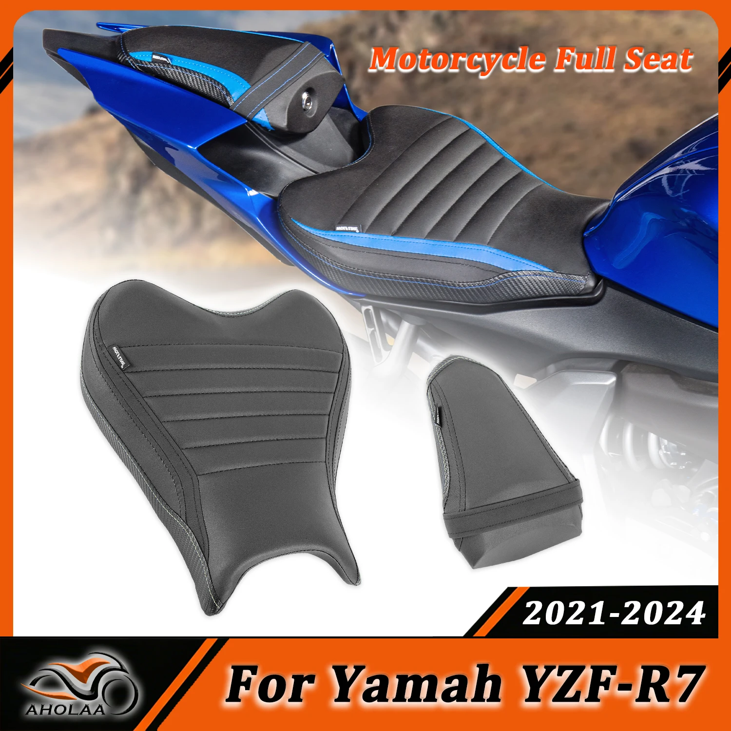 

Motorcycle Front Driver Seat Rear Passenger Seat Cushion For Yamaha YZF R7 YZF-R7 2021-2024 2023 2022