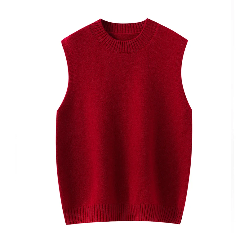 Women's Wool Vest - Casual Warm Outerwear for Autumn 2025