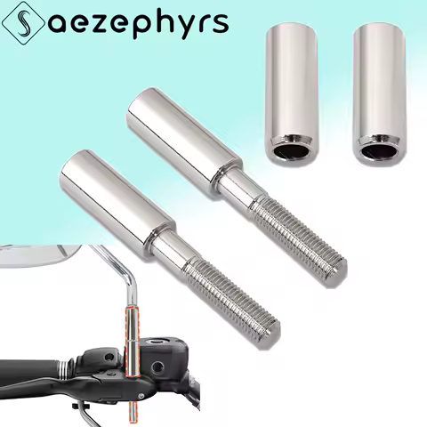 Motorcycle 5/16" Rearview Mirror Stem Longer Extension Adapter Kit for Harley Touring Sportster Iron 883 Softail Road King Dyna