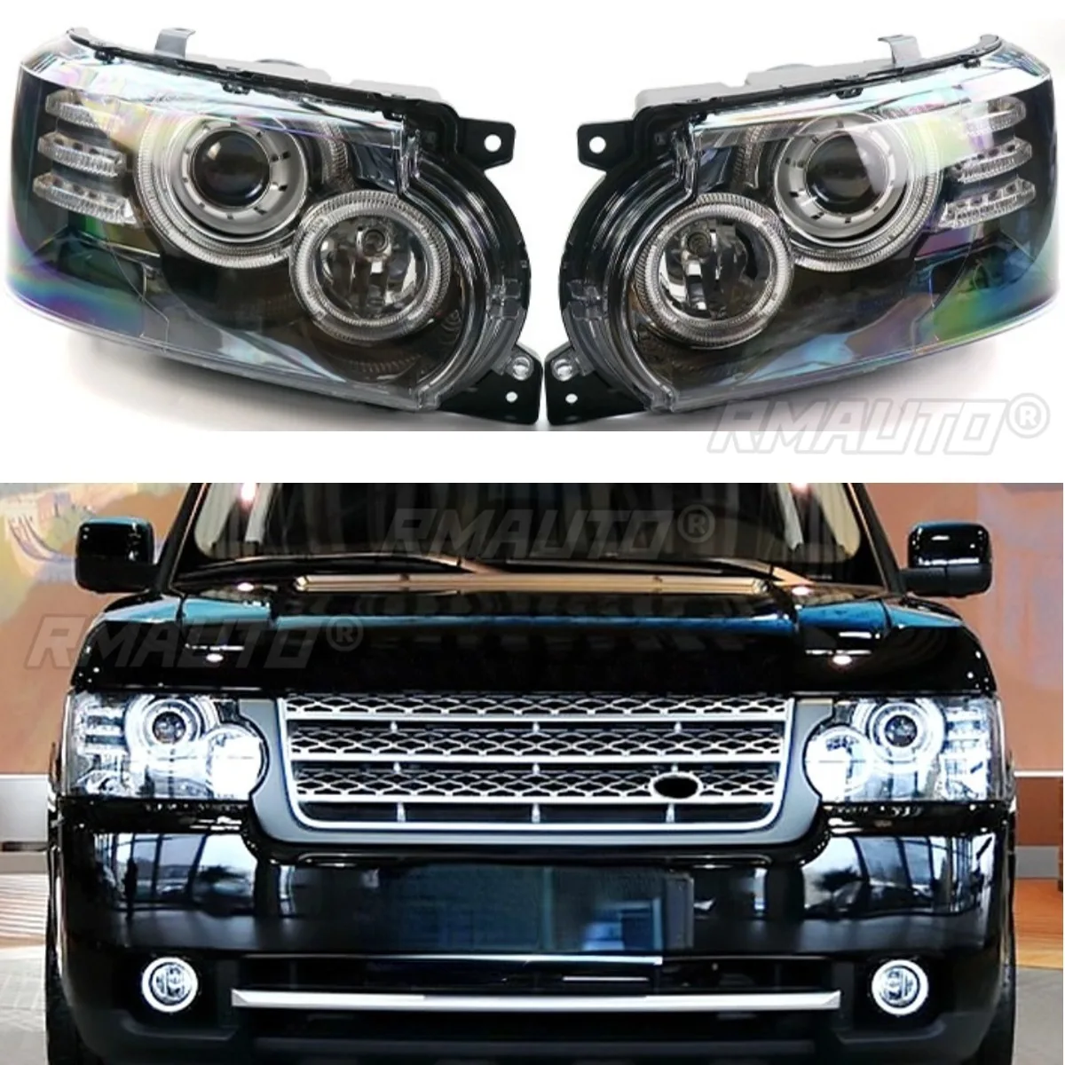 Dynamic Headlight Headlamp Daytime Running Light Low High Beam Body Kit For Range Rover Executive 2010-2012 Car Accessories
