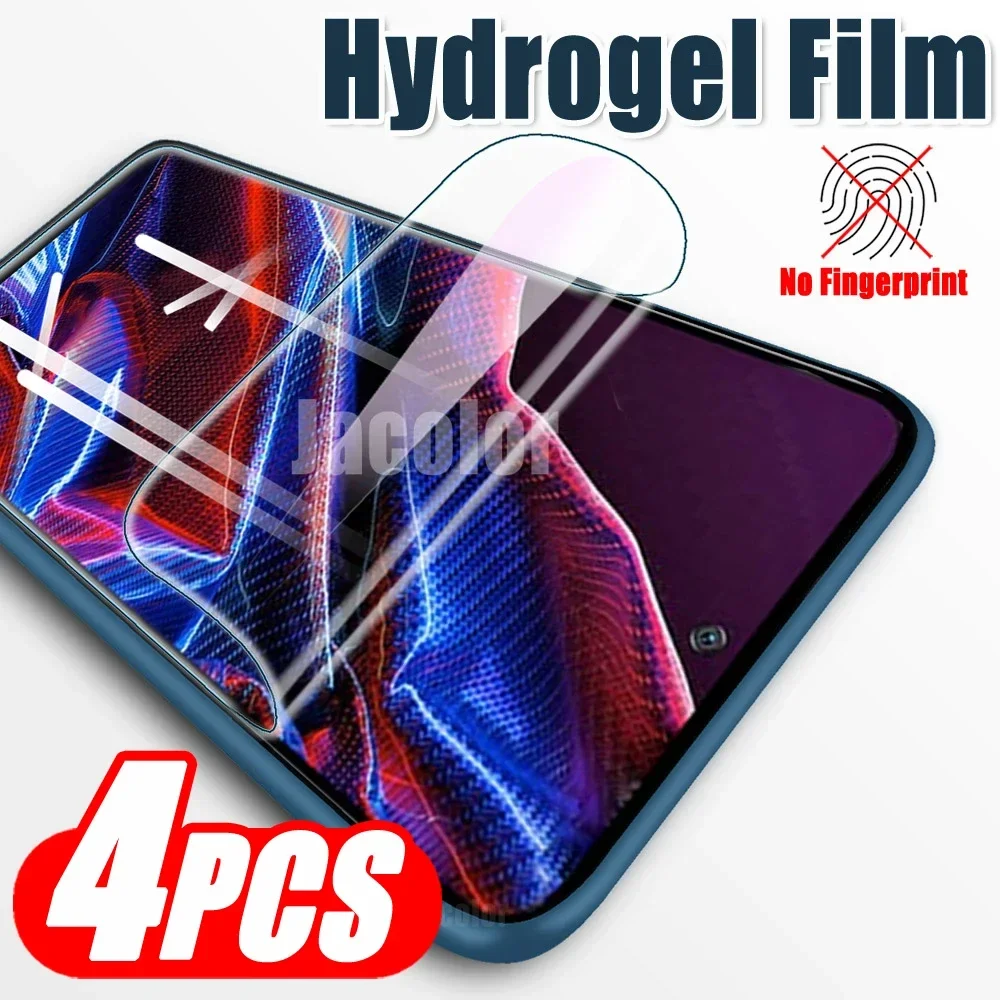 4pcs Soft Hydrogel ฟิล์มสําหรับ Xiaomi Poco X5 X4 GT X3 NFC Pro 5G C40 X 5Pro 4Pro 4GT Watery ป้องกันหน้าจอป้องกันไม่ใช่แก้ว