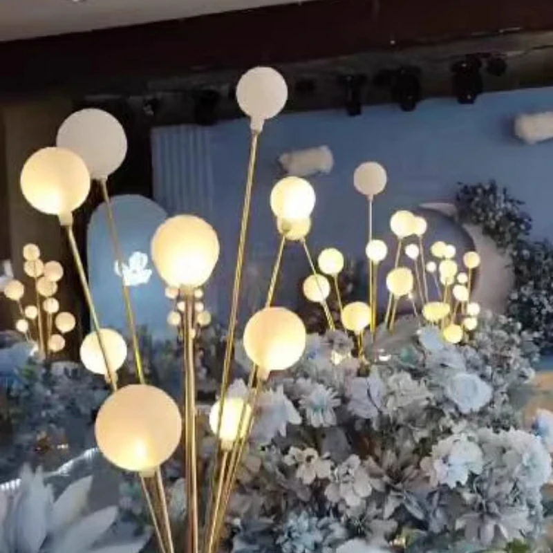 10PCS Happy Round Ball Fruit Tree Iron Art Electroplated Road Guidance Wedding Decoration Stage Shopping Mall Arrangement