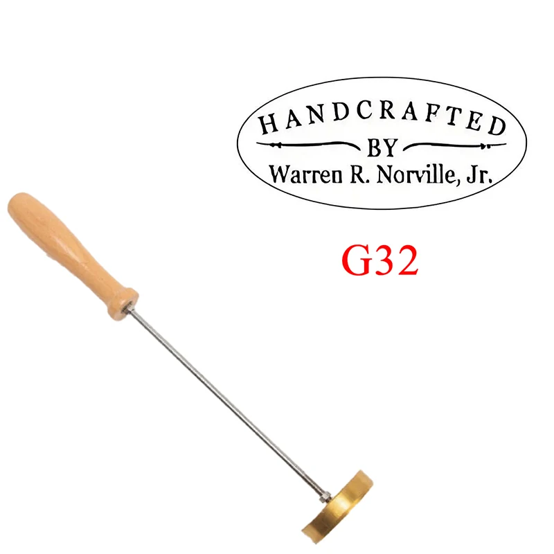 Aangepaste brandende ijzeren stempel DIY LOGO verwarming messing embosser zegels met handvat voor hout leer cake hamburger bruiloft feest ambacht