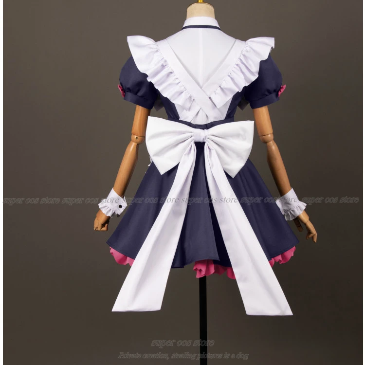 أزياء أنيمي أكيبا خادمة الحرب التأثيرية شعر مستعار واهيرا ناجومي/مانين رانكو فستان خادمة أغطية الرأس تون توكوتون يوميتشي شيبون