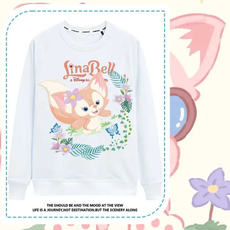 

Disney Linabelle Co-branded Long-sleeved T-shirt Women Oversize Trend Girls All Match Loose Clothes