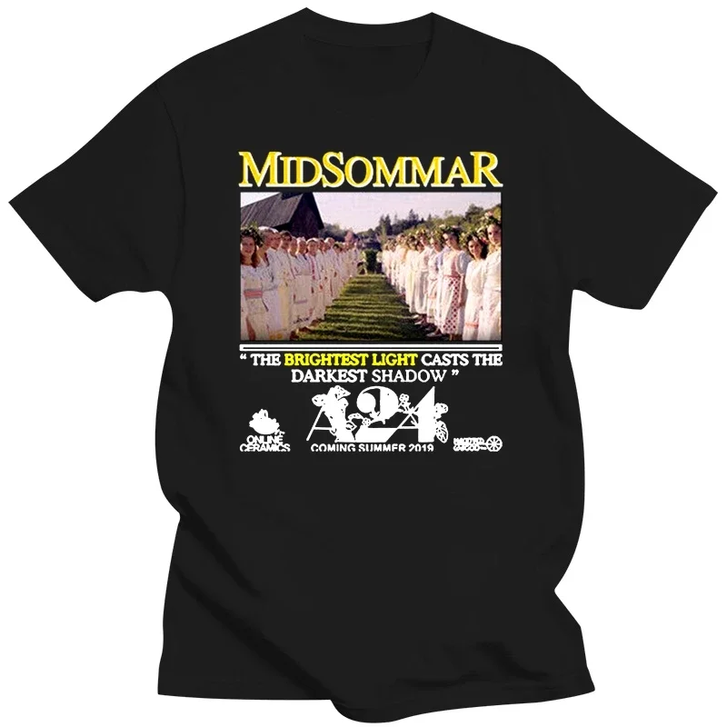 Midsommar-camiseta negra de anime vintage para hombre y mujer, ropa de manga A24, regalo de calidad Superior, catroon de peso pesado