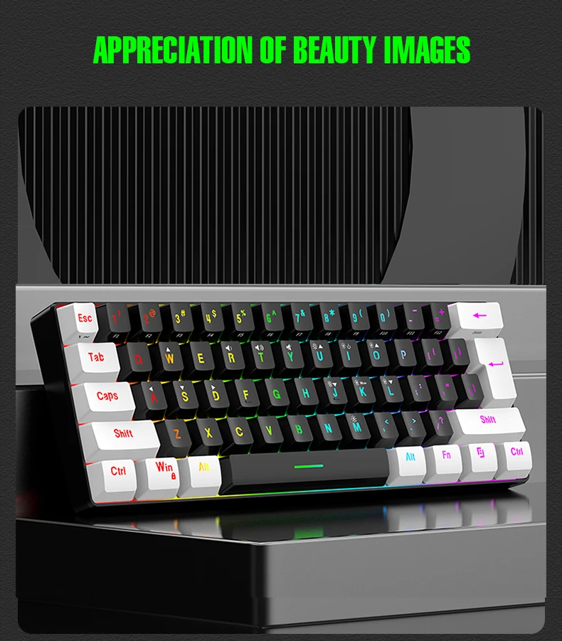 60% Compact Wired RGB Keyboard product photo