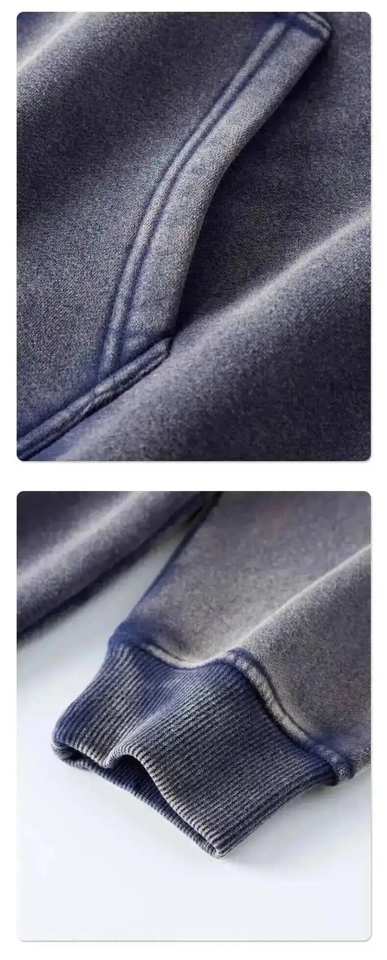 IEFB Men's Wear Wax Printing Vintage Male Hoodies Oversized Loose Zipper Water Washed Plush Sweatshirt Trendy New 9C9349 40 S5809ac7746f3431cbe5c2733d4fb5911Z